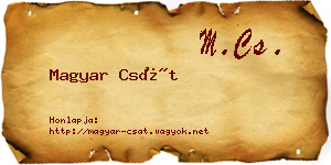 Magyar Csát névjegykártya